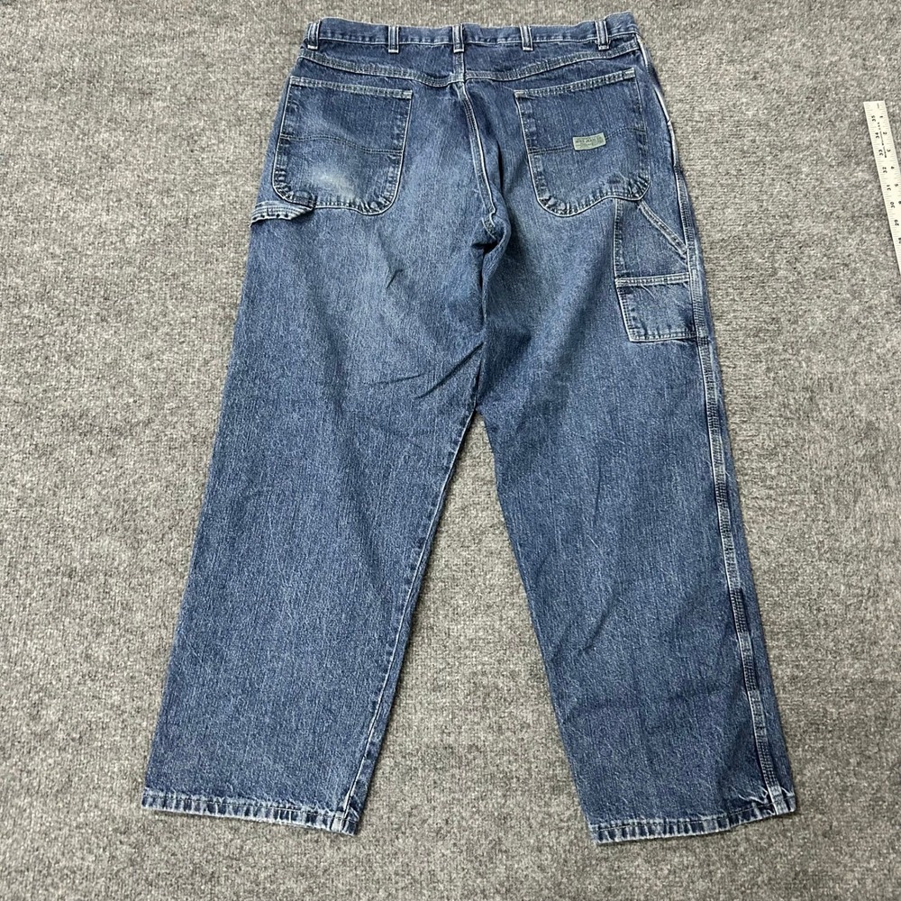 Wrangler Jeans Mens Size 36x30 Blue Carpenter Relaxed Fit Denim Workwear 94LSWDV
